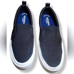 Sperry Platform Slip on Womens Sz 6 Slip On Black STS85778